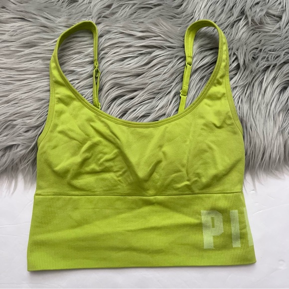 PINK Victoria's Secret Other - PINK Victorias Secret Lime Green Long Line Lightly Lined Seamless Bra
